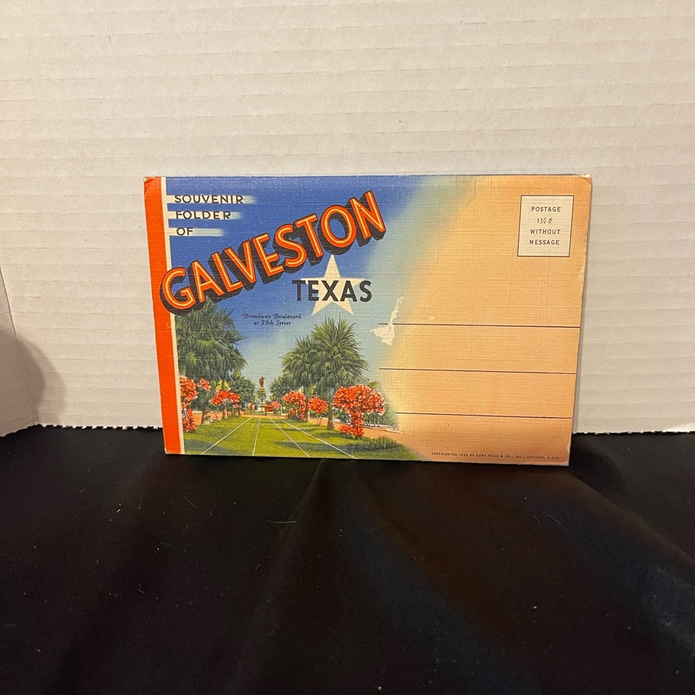 Vintage Galveston Texas Souvenir Postcard